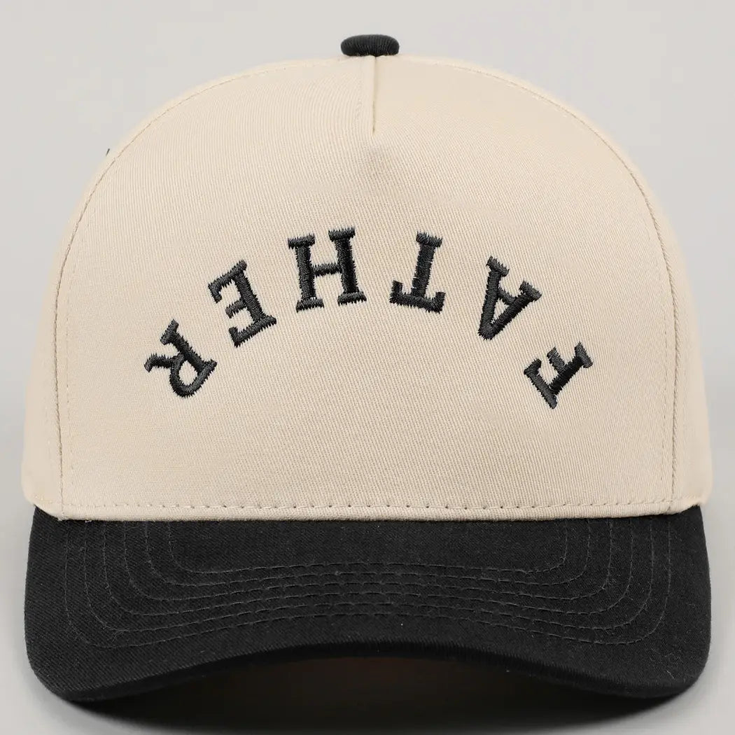 Father Upside Down Embroidery Two-Tone Cap