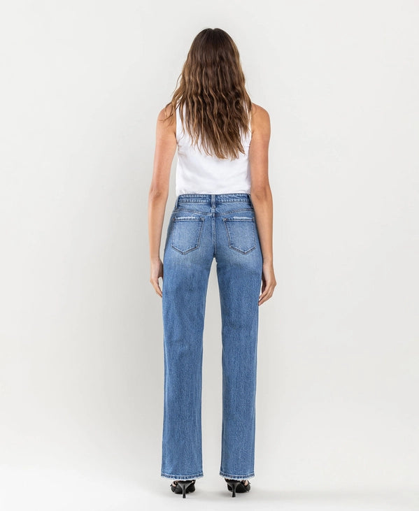 Mid Rise Wide Leg Jeans