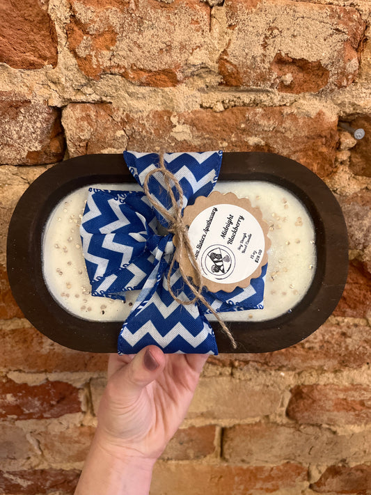 Midnight Blackberry Soy Dough Bowl Candle