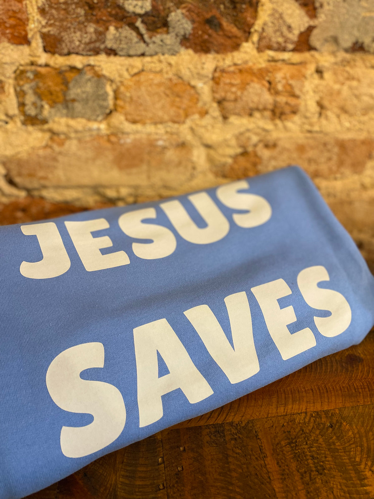 Jesus Saves Sweatshirt - Blue