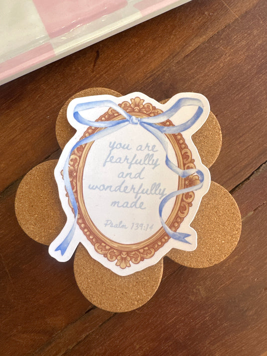 Fearfully & Wonderfully Made Water Resistant Sticker