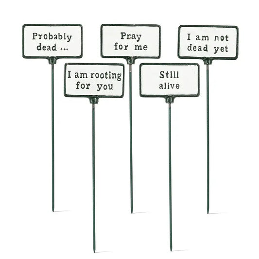 Plant Signs-Antique White-  Assorted