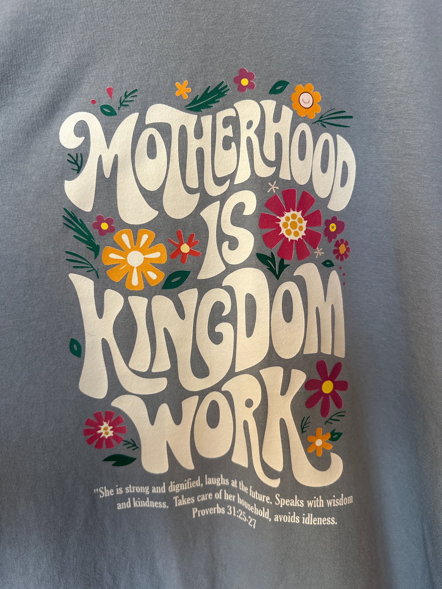 Motherhood Is Kingdom Work | Gray Comfort Colors T-Shirt