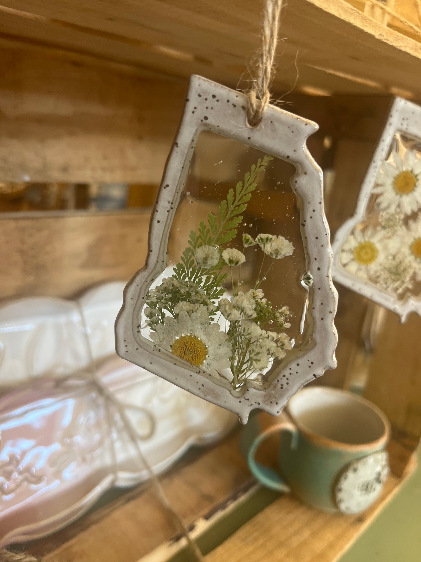 Georgia Ceramic Charm with Flowers