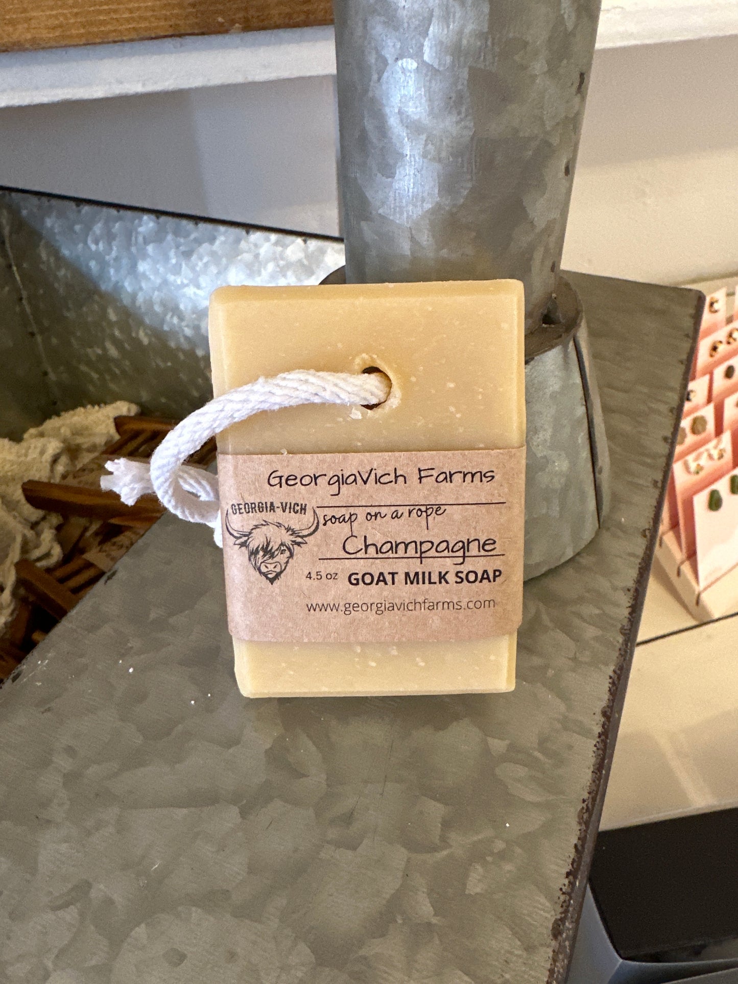 Champagne Soap on a Rope