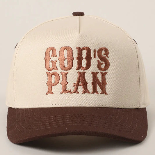 God's Plan Embroidered Two-Tone Trucker Hat