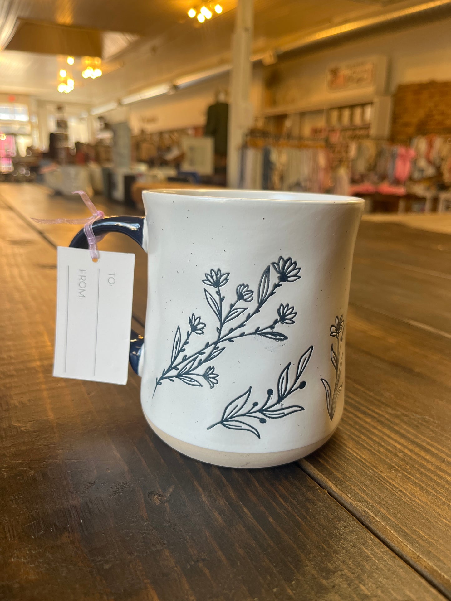 Blue Floral Mug