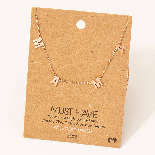 Dainty Mama Station Charm Necklaces