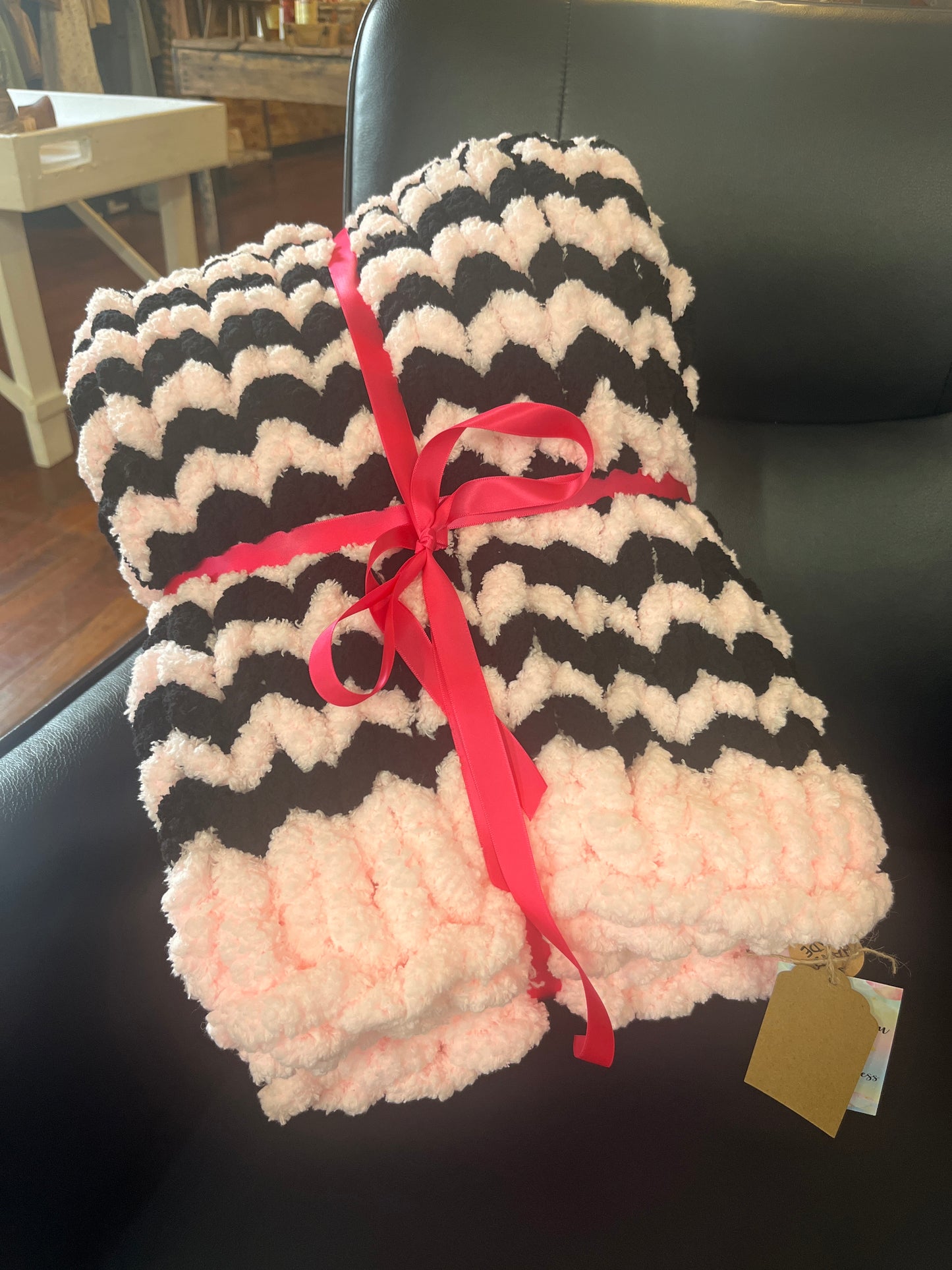 Pink and Black Blanket