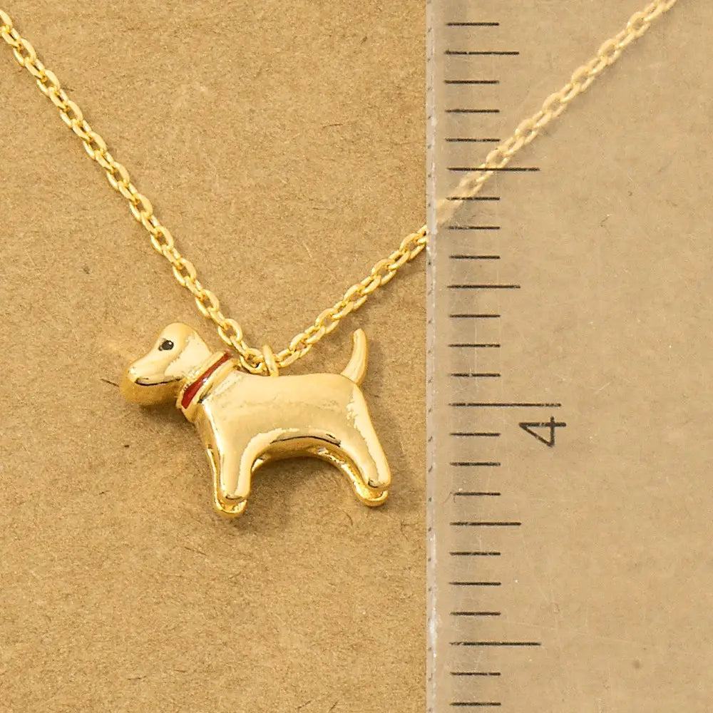 Gold Dipped Dog Pendant Necklace