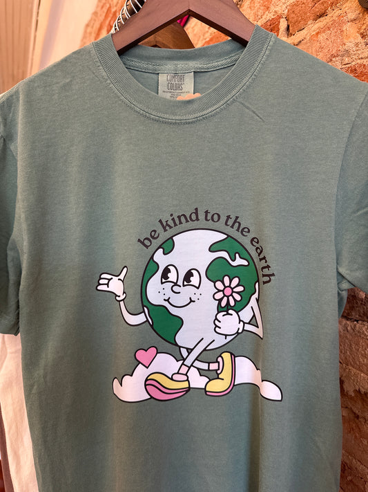 Be Kind To The Earth | Light Green Comfort Colors T-Shirt