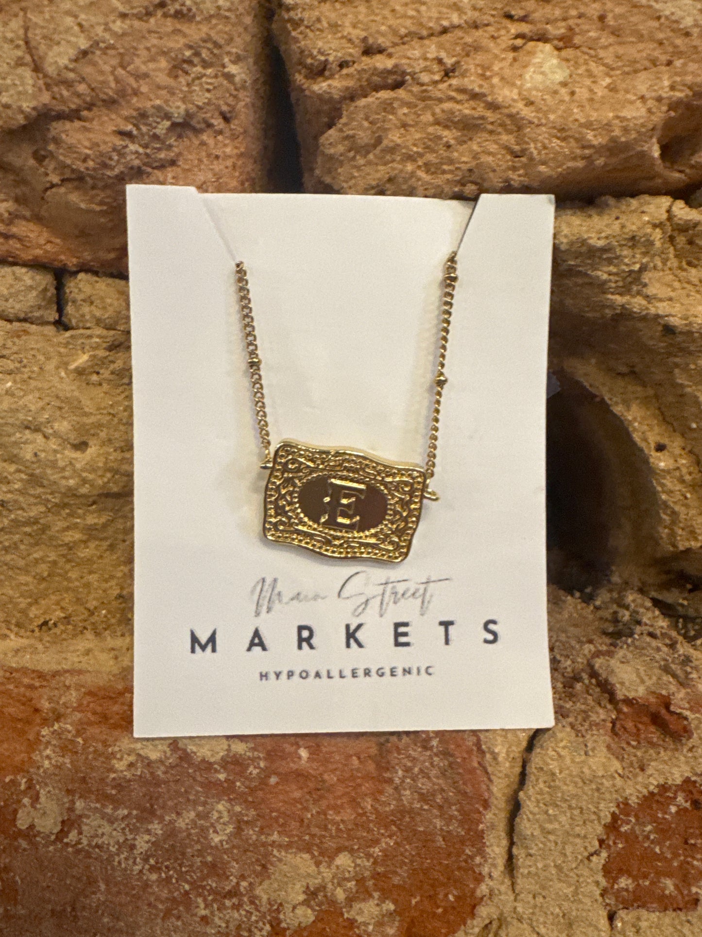 Initial Letter Buckle Necklace