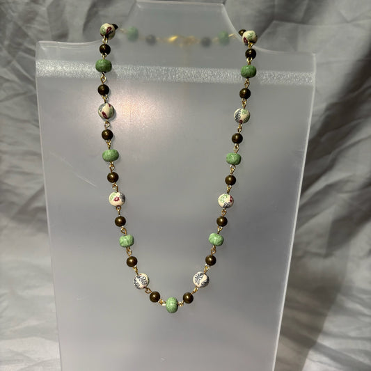 Autumn Color Floral Necklace