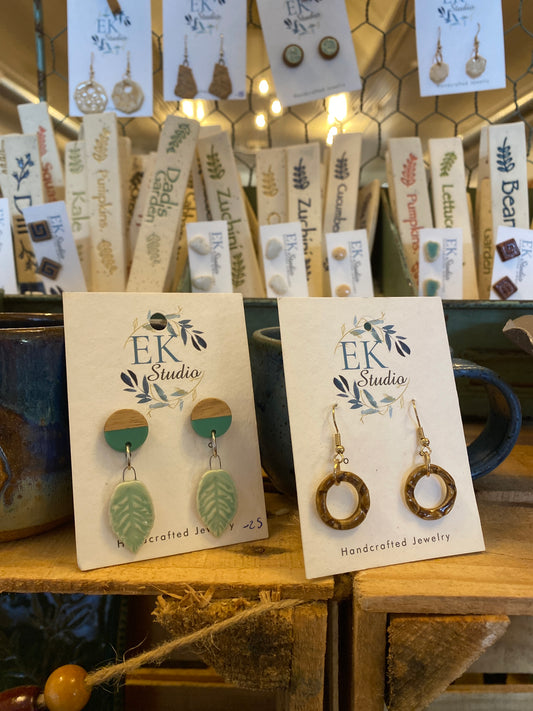 Ceramic Hoop Earrings