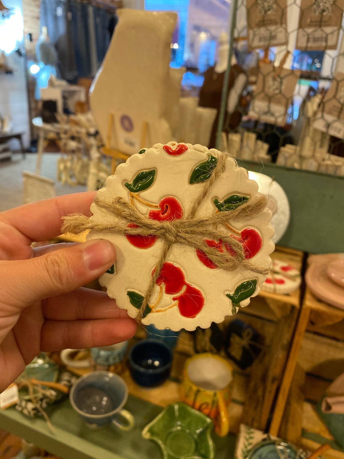 Small Cherries Coaster