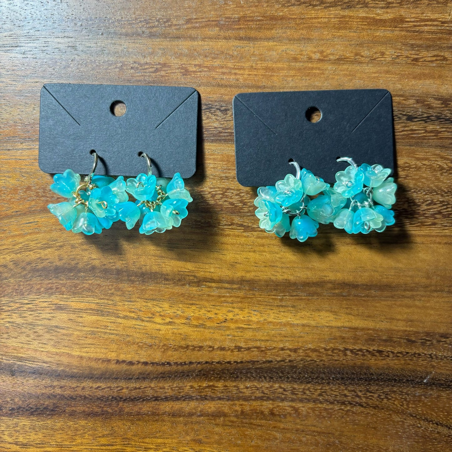 Beaded Flower Bunch Huggie Earrings