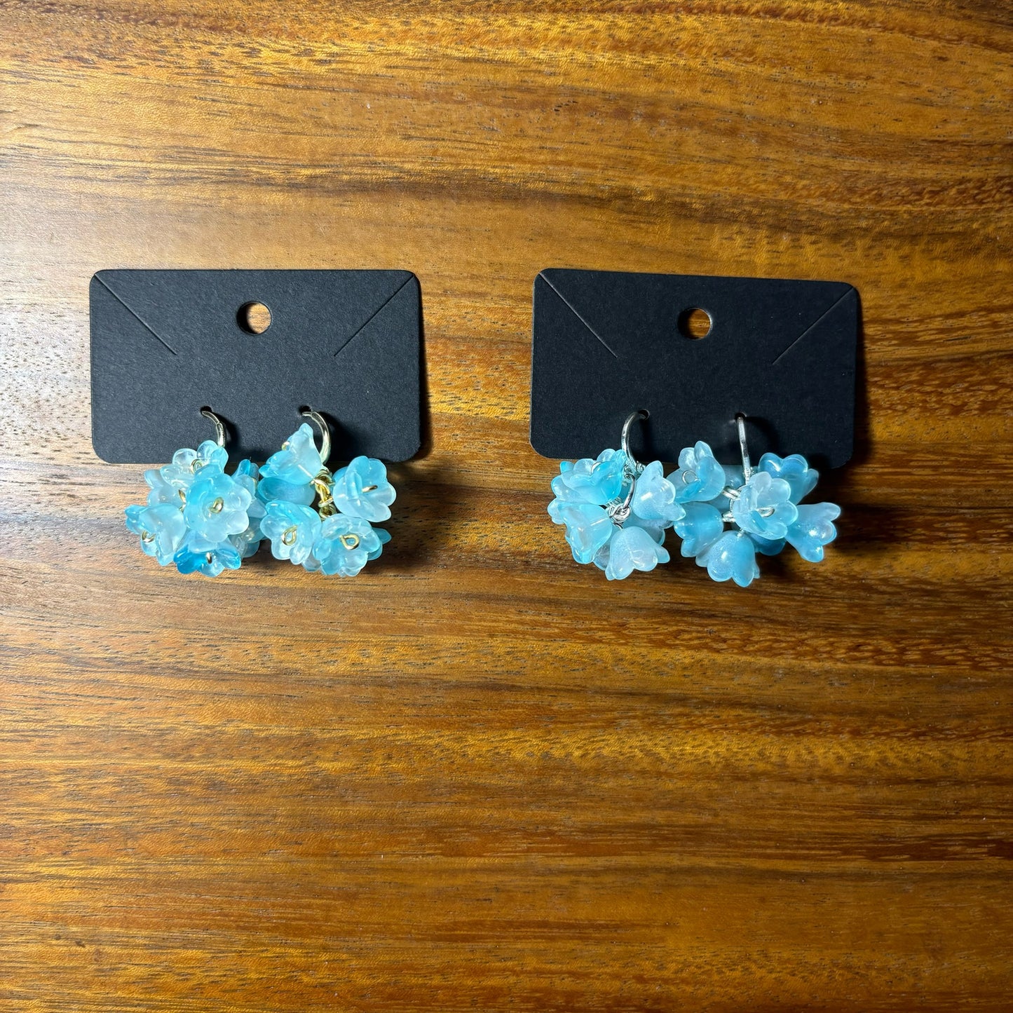 Beaded Flower Bunch Huggie Earrings
