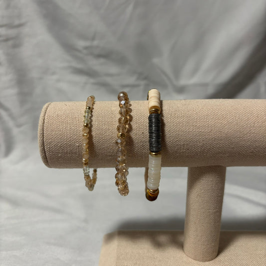Beige Bracelet Set