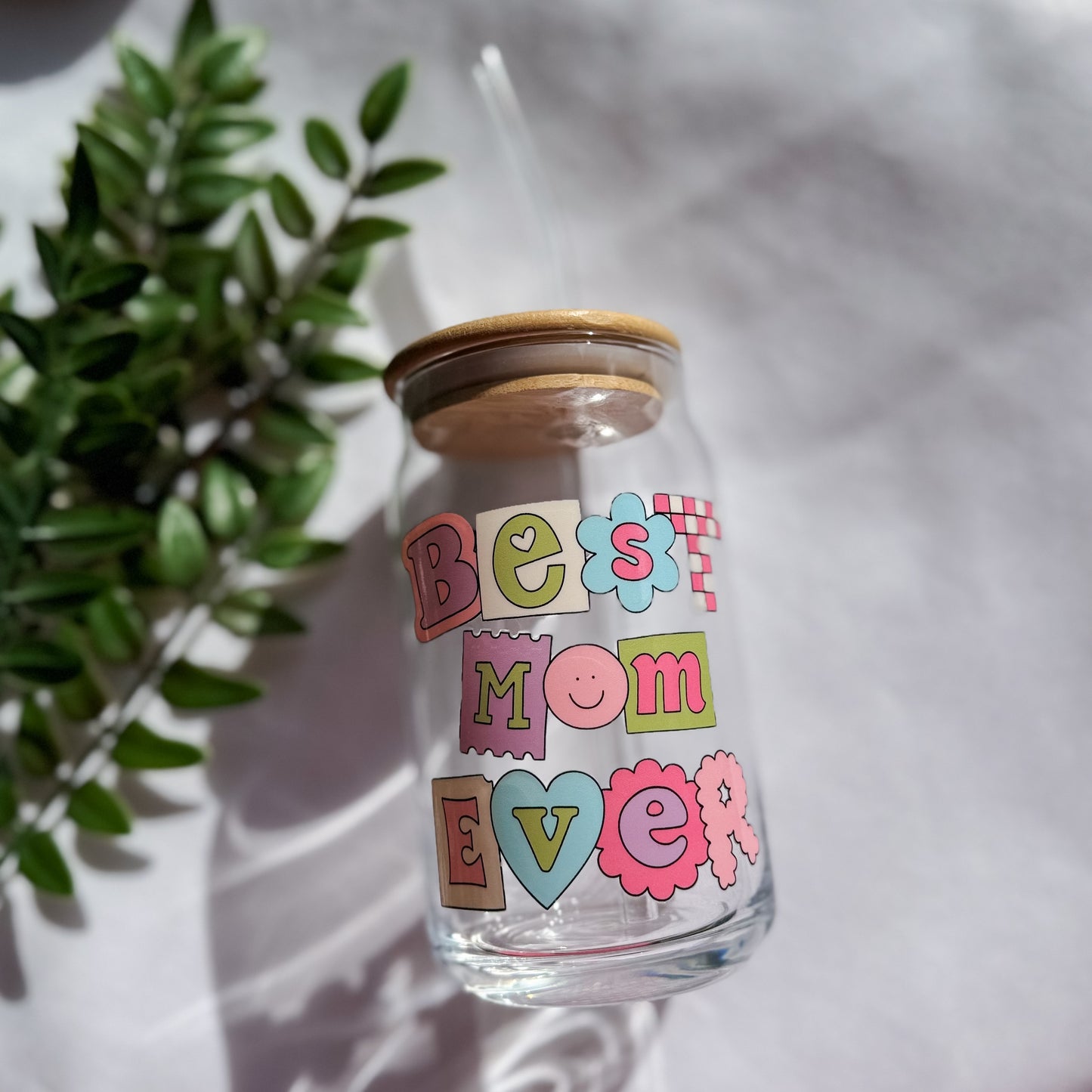 Best Mom Ever 16oz Glass Tumbler