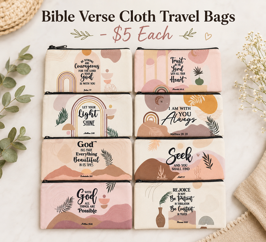 Bible Verse Travel Bags