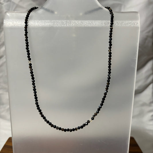 Black Agate Beaded Necklace