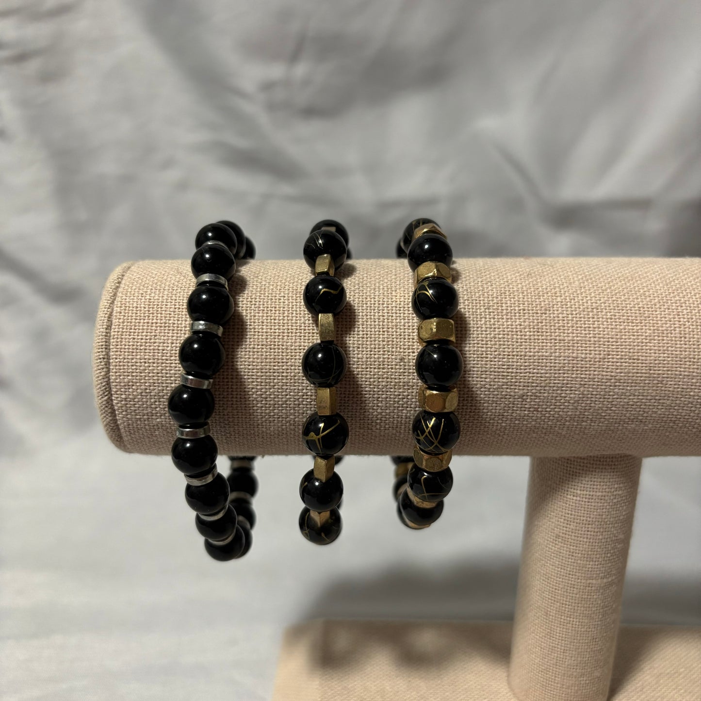 Black Beaded Bracelets