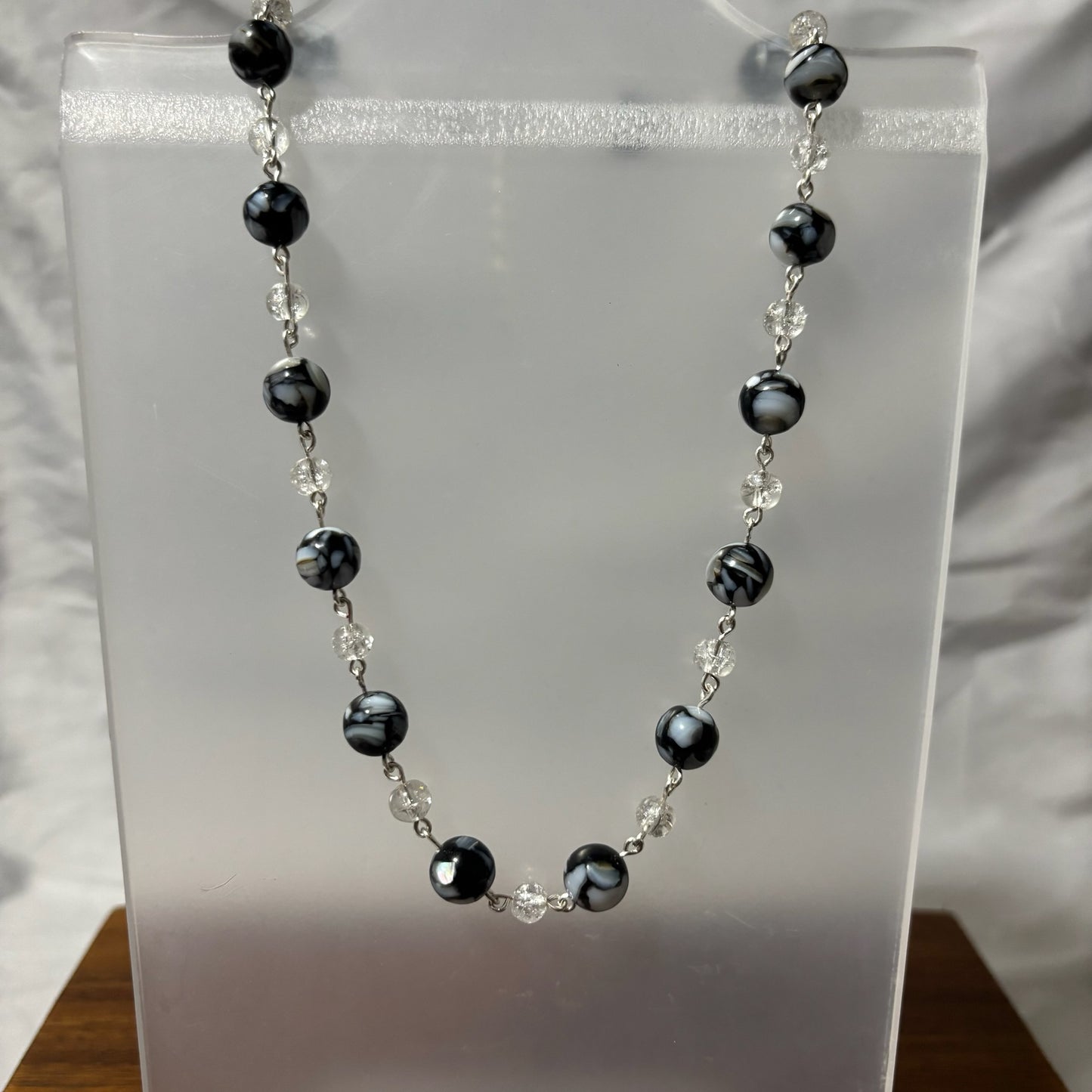 Black/Gray Beaded Necklace