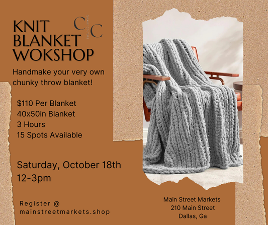 10/18/25 - Fall Knit Blanket Workshop - Dallas, Ga