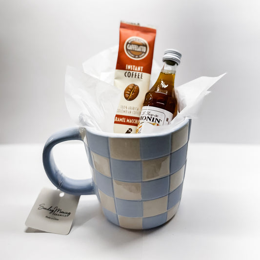 Checkered Baby Blue Coffee Lovers Bundle