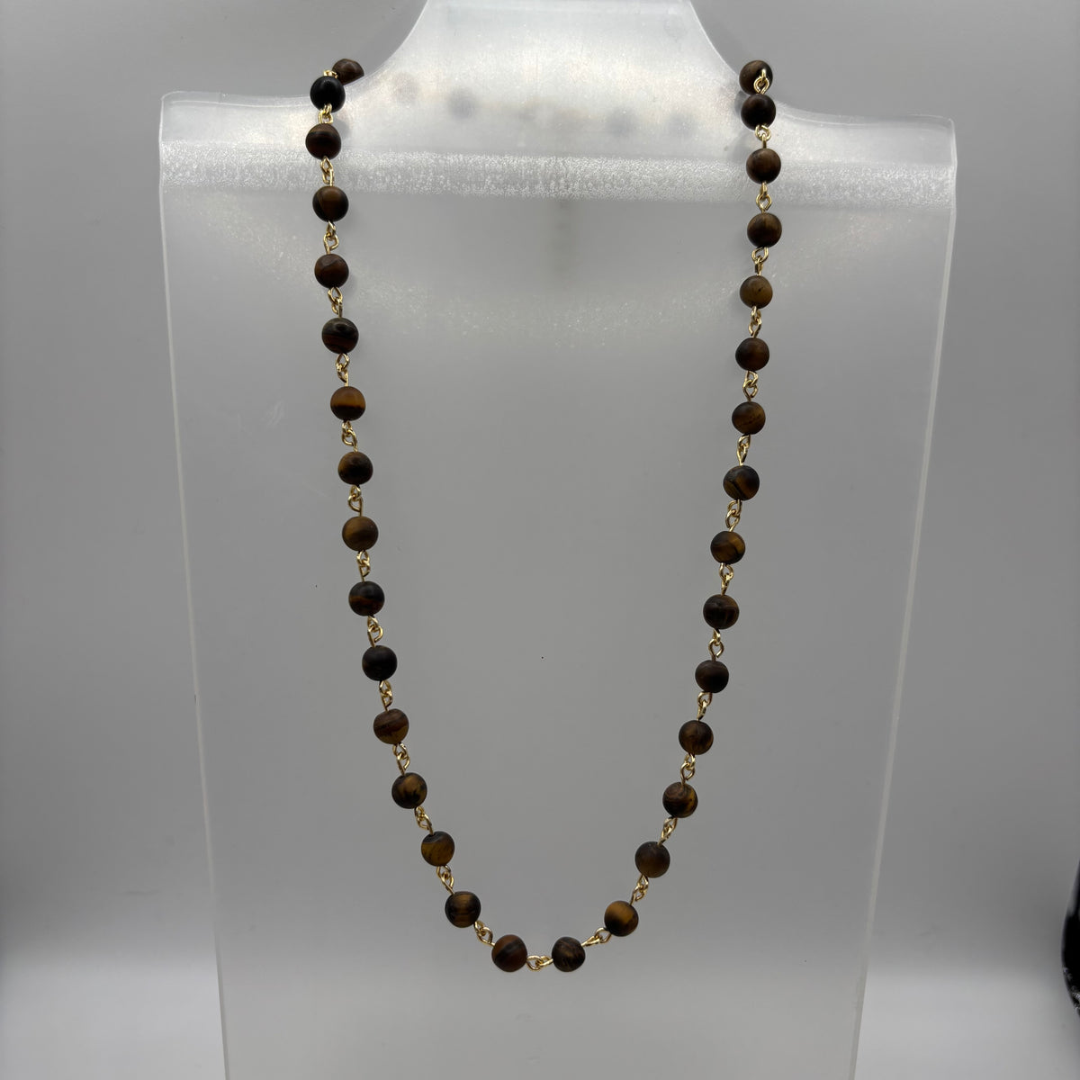 Brown Stone Beaded Necklaces