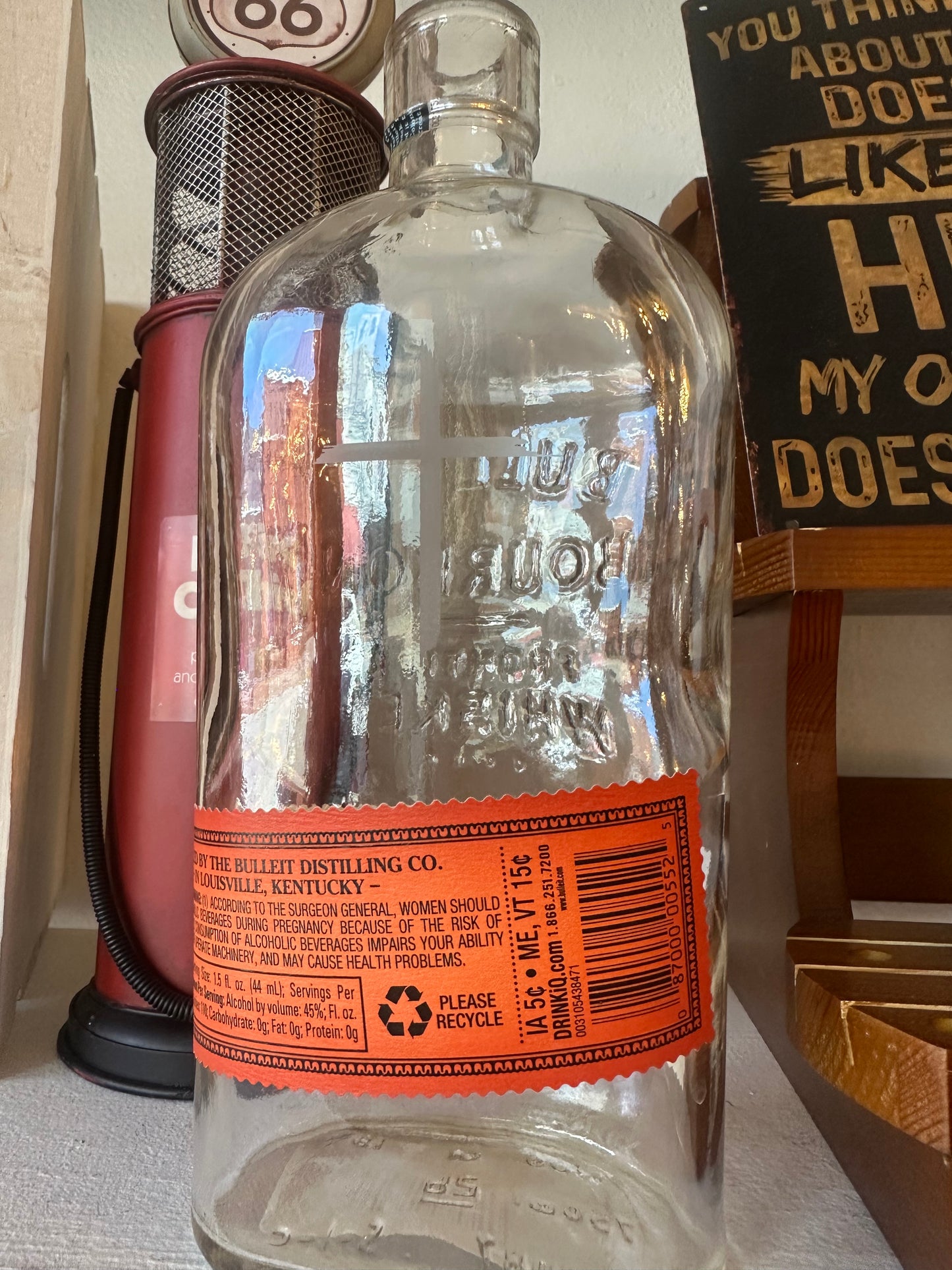 Etched Bourbon Bottle