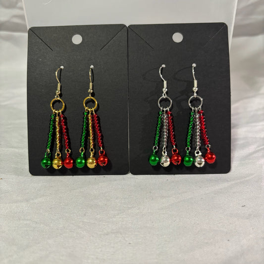 Christmas Jingle Bell Earrings - Dangles