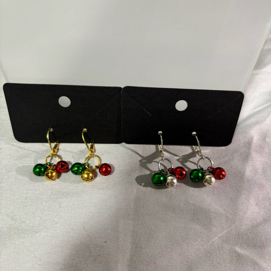 Christmas Jingle Bell Earrings - Small