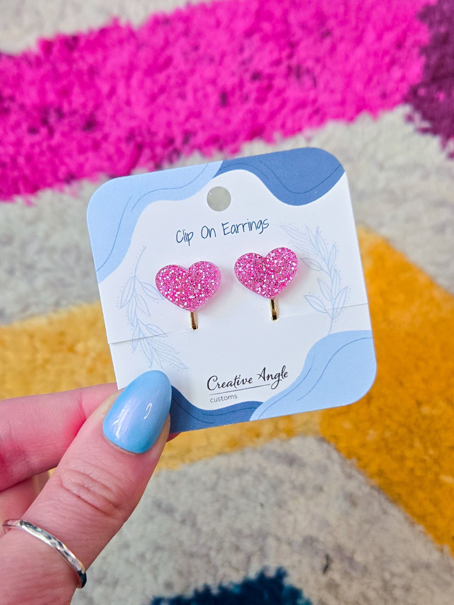 Heart Clip On Earrings