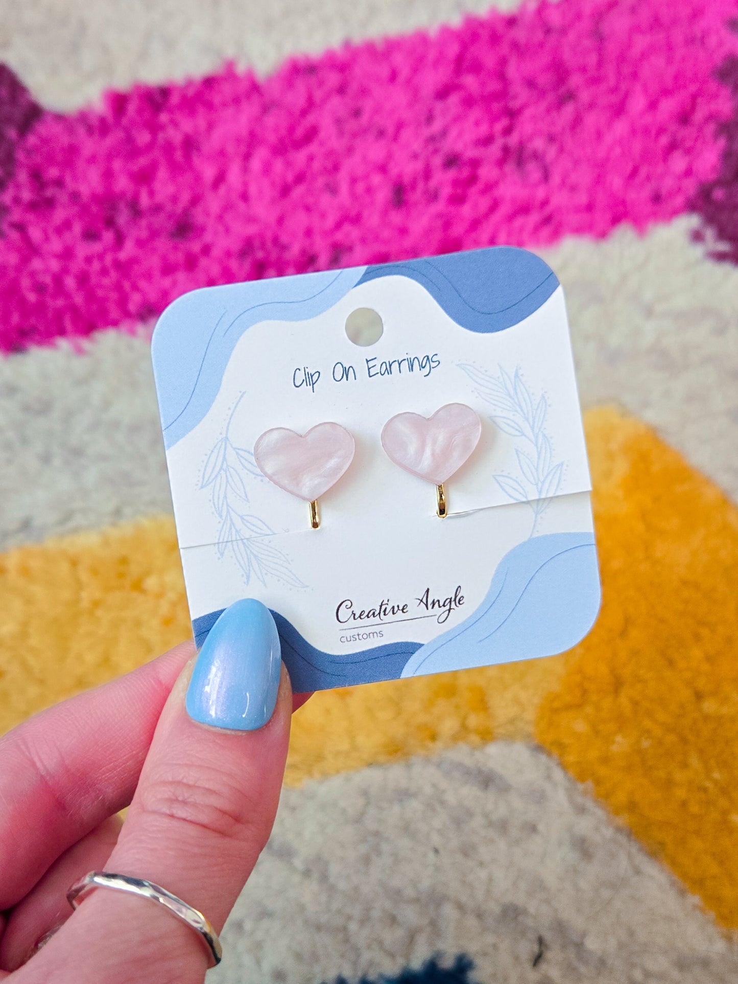 Heart Clip On Earrings