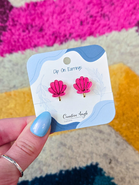 Seashell Clip On Earring
