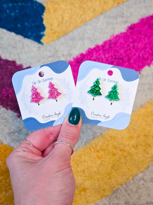 Tree Clip On Earrings