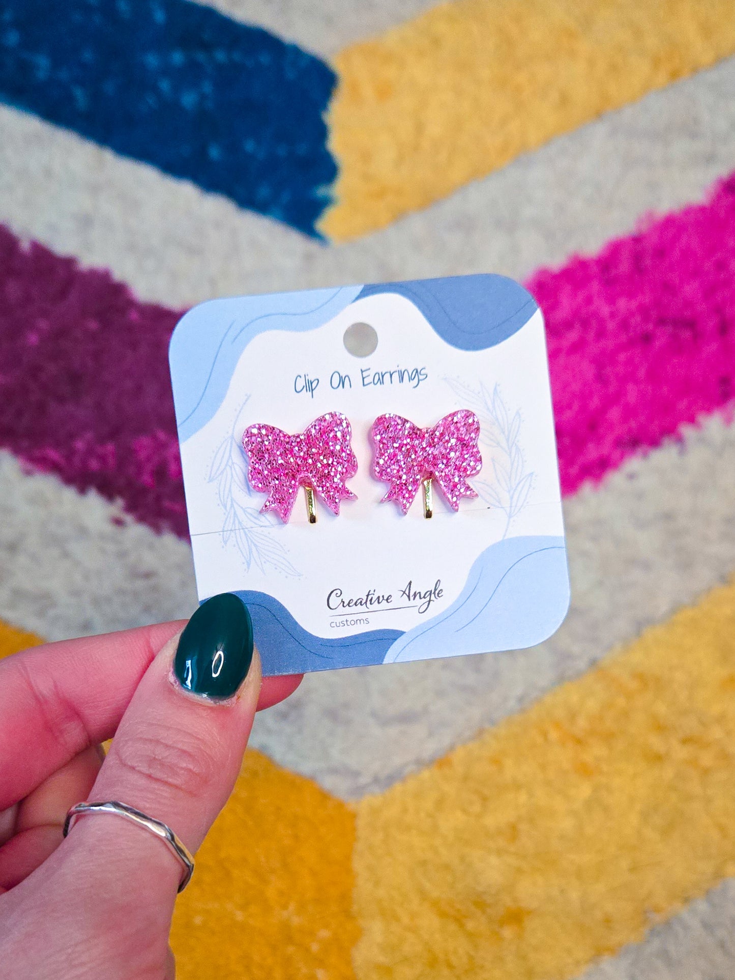 Bow Clip On Earrings