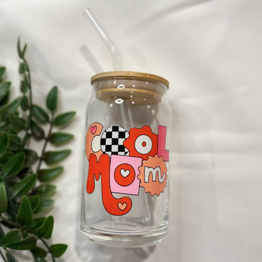 Cool Mom 16oz Glass Tumbler