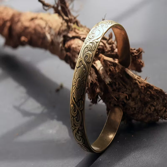 Copper Daisy Adjustable Bracelet