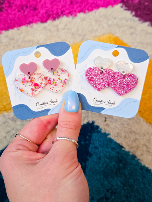 Heart Double Earrings
