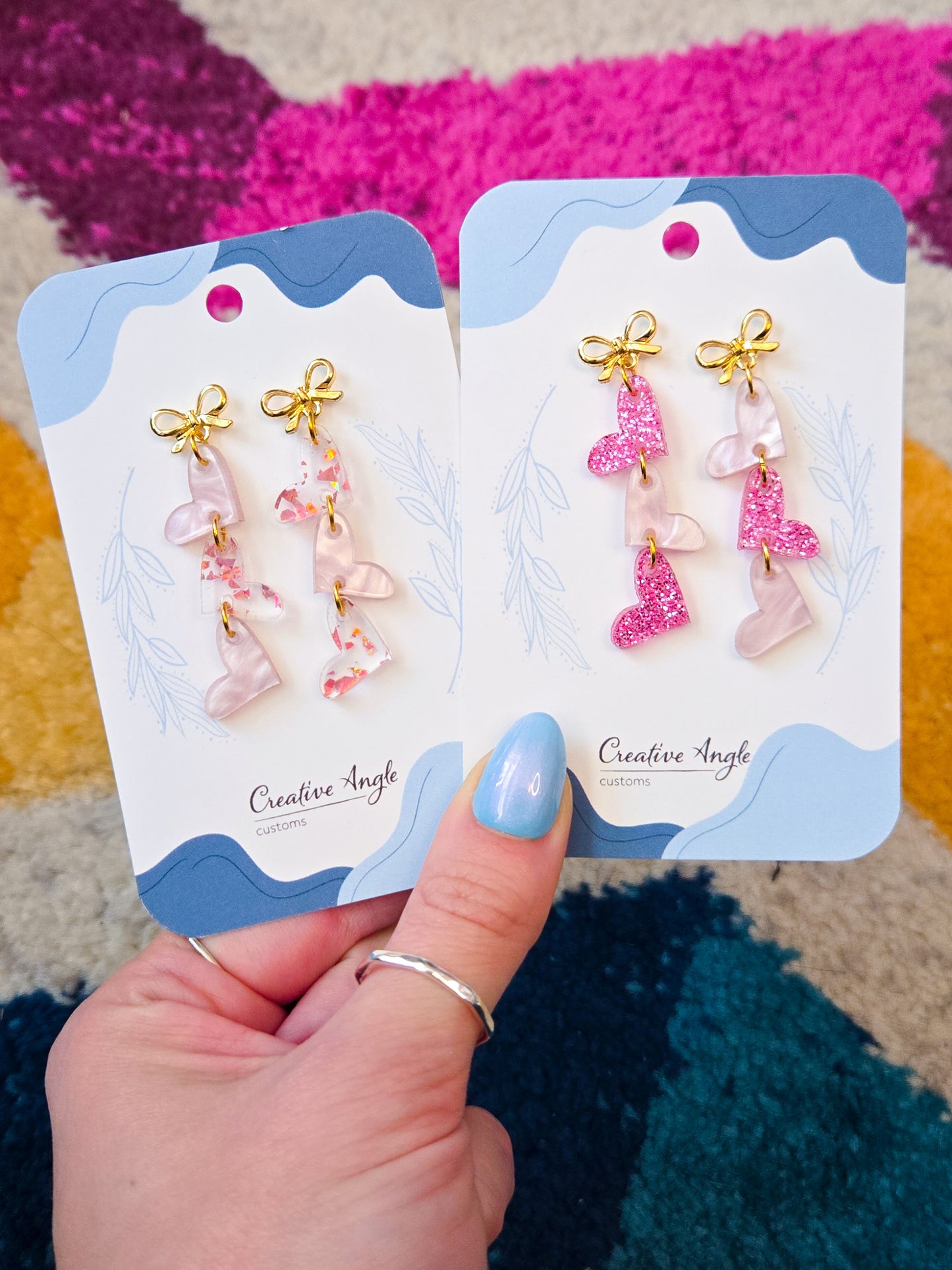 Heart String Earrings