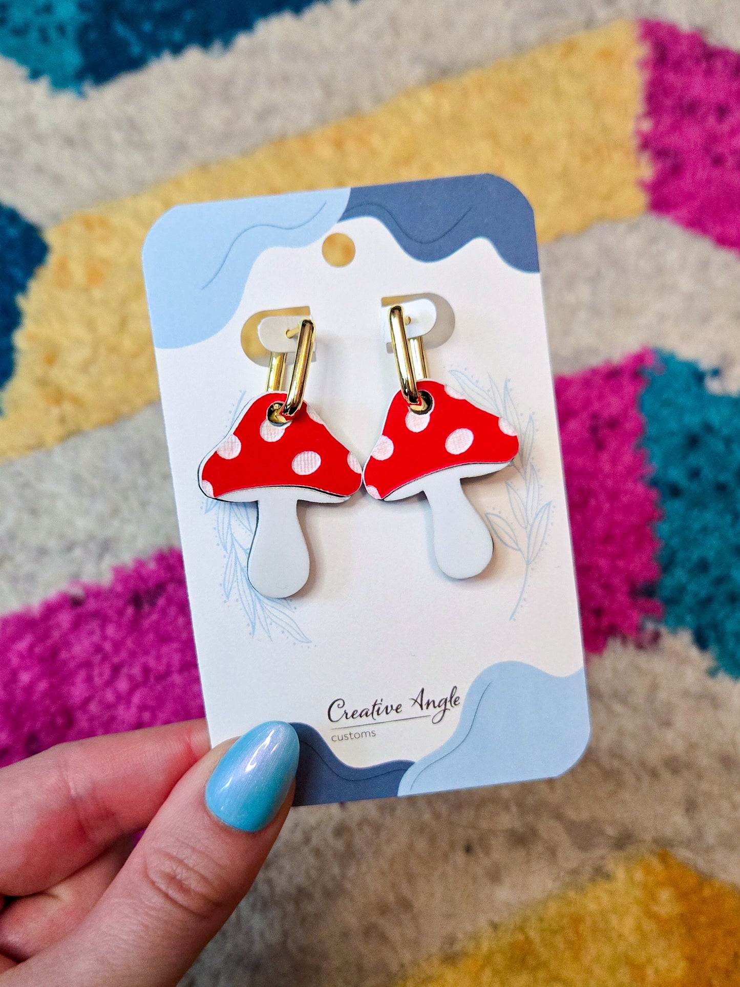 Dangle Mushroom Earrings