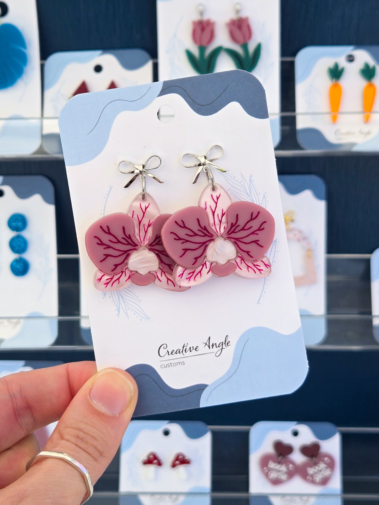 Orchid Dangle Earrings