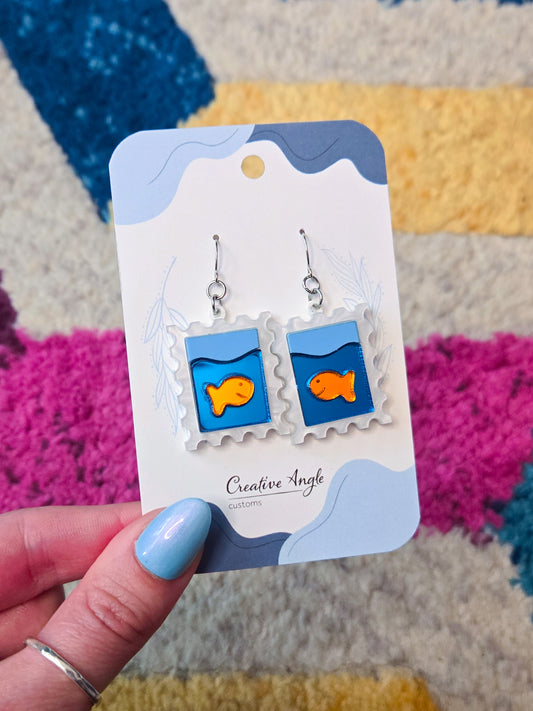 Stamp Dangle Earrings