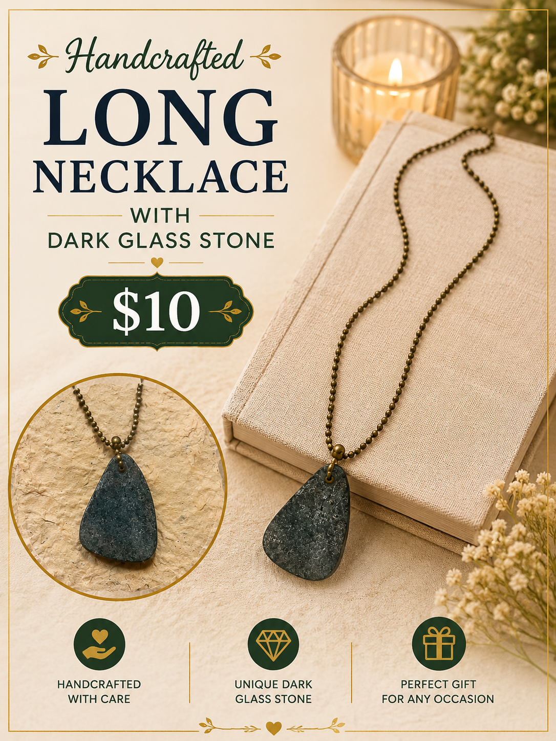 Long Glass Necklace