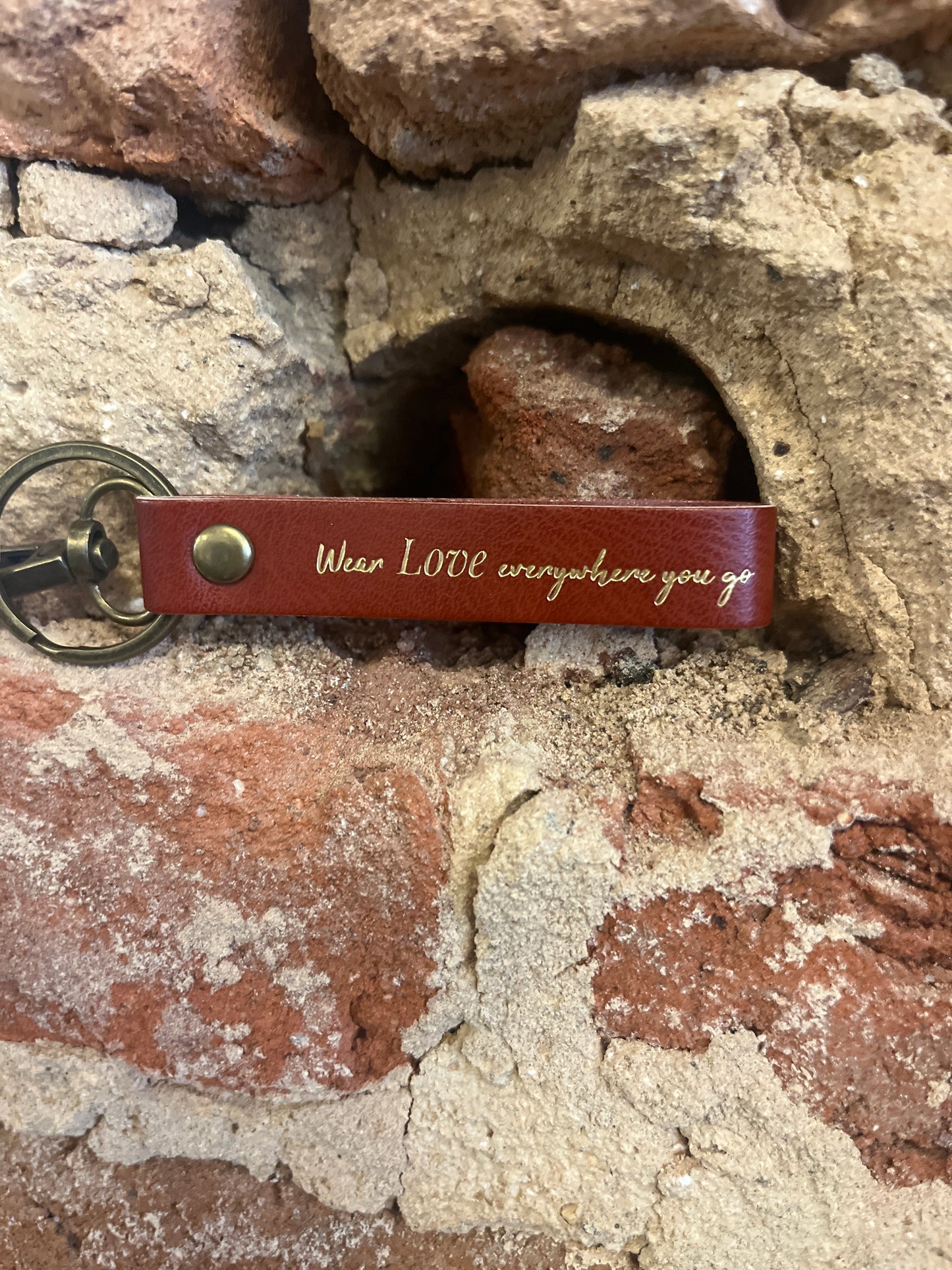Leather Christian Keychains
