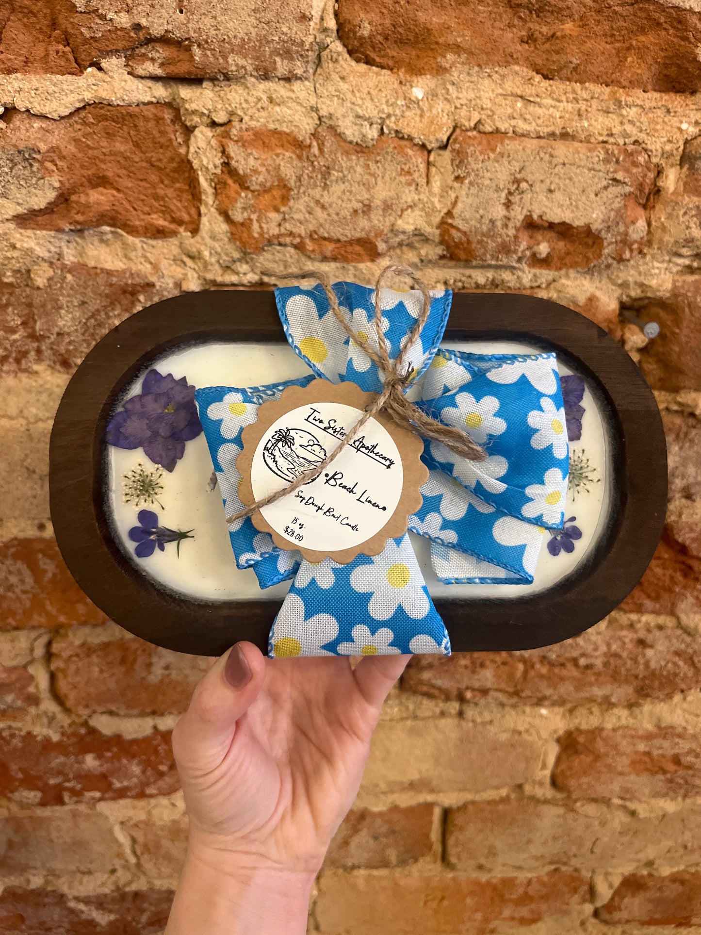 Beach Linen Soy Dough Bowl Candle