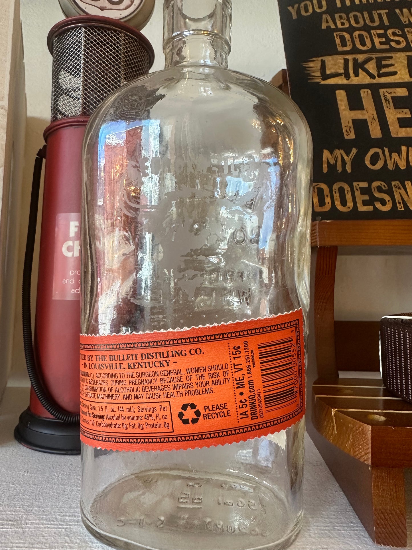 Etched Bourbon Bottle