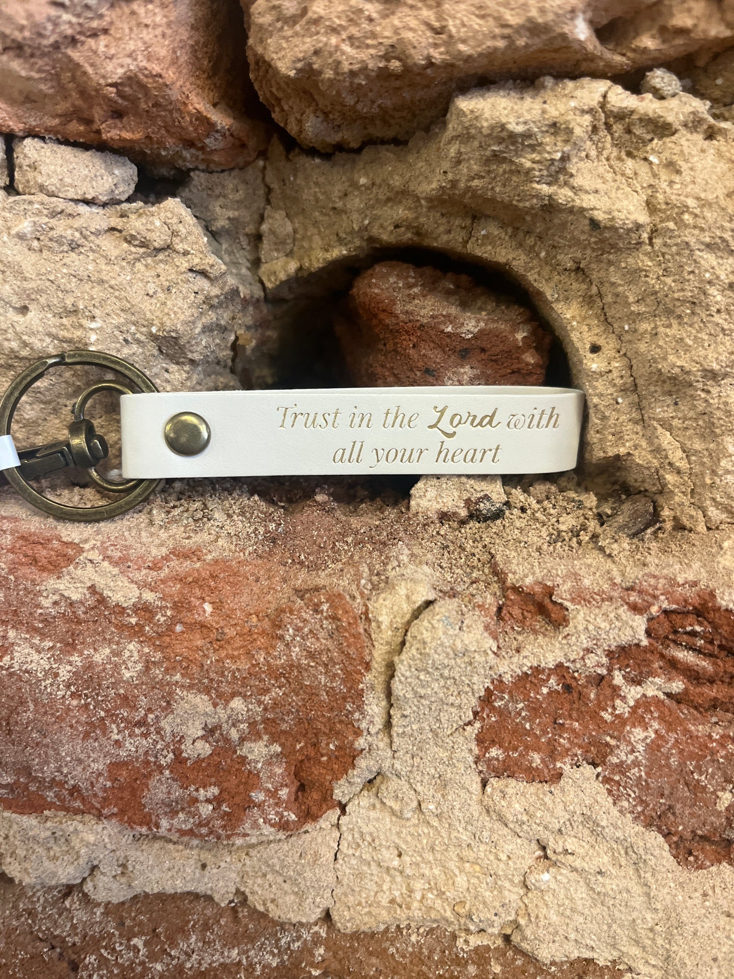 Leather Christian Keychains